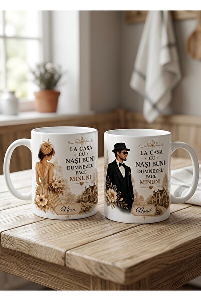 Arka9 Set of two gift mugs for Godmother and Godfather