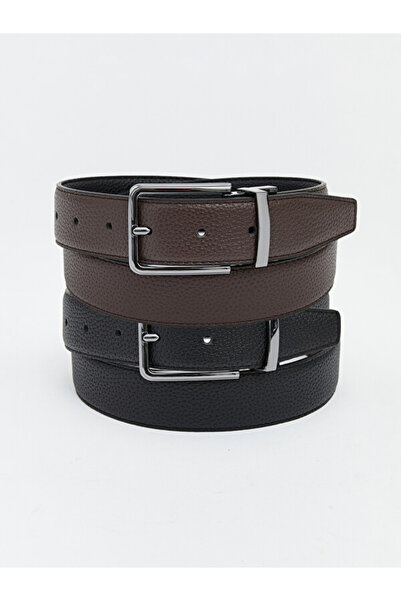 LC Waikiki Esvab • Modern & Distinctive Leather-Look Men's Belt Set of 2