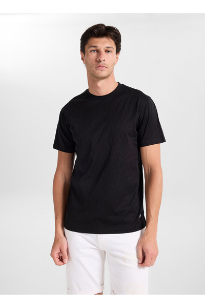 GMG FIRENZE Black Men's Slim Fit T-Shirt Gu26Mss03015