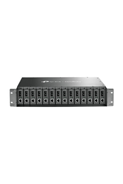 TP-LINK 19-inch rackable chassis for 14 media converters, 2U - Omada MC1400