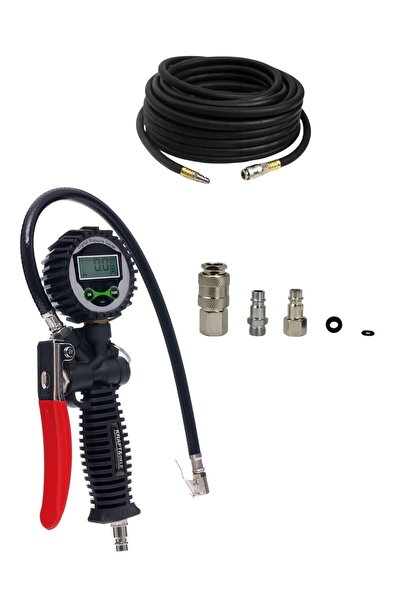 Kraft&dele Tire inflation gun with 10m hose and quick couplers, d1366+d1466+d...