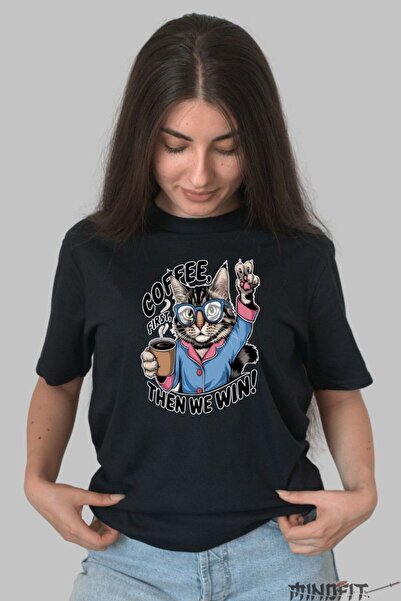 GILDAN Tricou Pisica Coffee Power