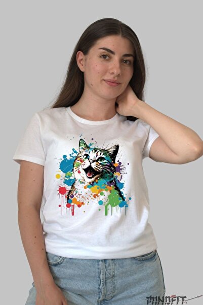 GILDAN Tricou Pisica Rainbow Mood