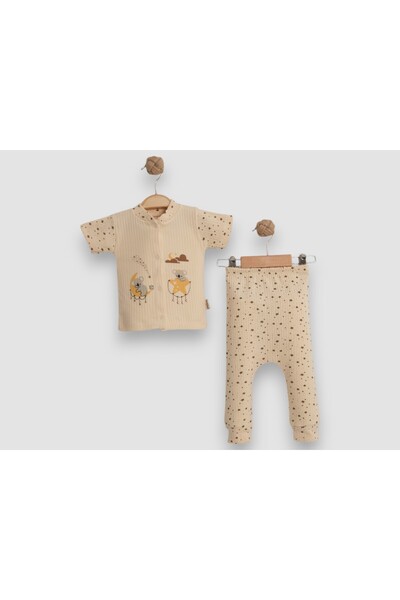 Melish Bebe Printed Short Sleeve Combed Cotton Baby Set