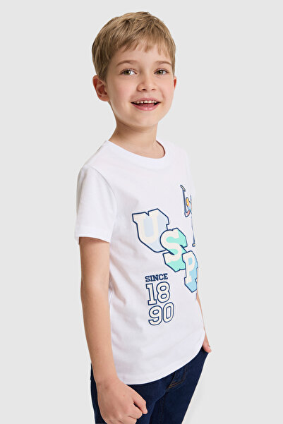 U.S. Polo Assn. تي شيرت أبيض للأولاد 50327027-VR013