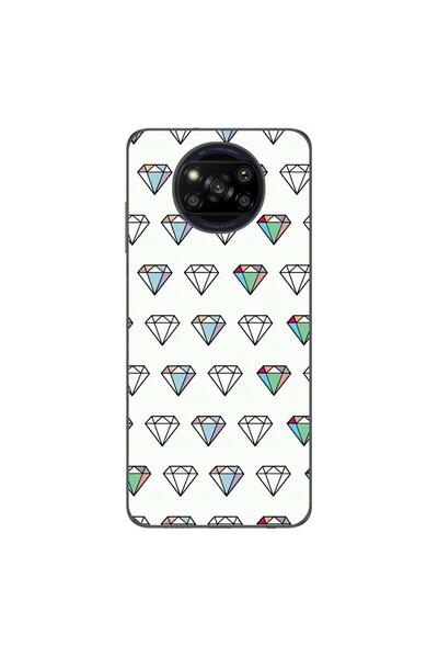 OEM Калъф, съвместим с Xiaomi Poco X3 Pro, силиконов гел TPU, с диамантен дес...