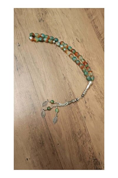 Generic Brazilian Agate Prayer Beads with Metal Tassel