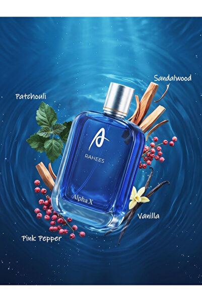 Alpha X AE Rahees Men's Eau de Parfum, 100 ml | Long-Lasting Perfume for Men with Sandalwood, Patchouli, Pink Pepper & Vanilla Notes | Fresh Luxury Fragrance | Ideal Gift for Men