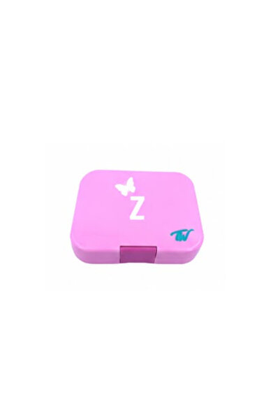 TINY WHEEL صندوق طعام اربع اقسام زهري - مزينة بحرف Z