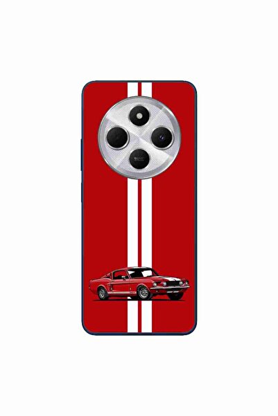 OEM Case compatible with Xiaomi Redmi 14C Silicon Gel Tpu Model Red Mustang