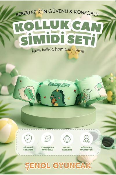 ŞENOL OYUNCAK Bebek Yüzme Simidi Kolluklu Güvenli Yüzdürme Yardımcısı Ayarlan...
