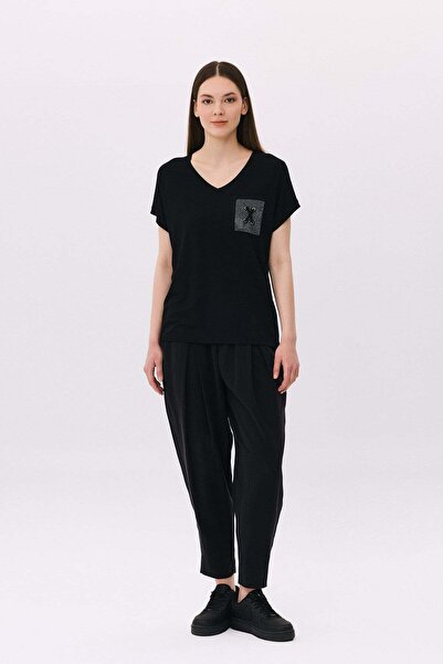 DAIDO Elastic Waist Pants with Eyelet Detail
