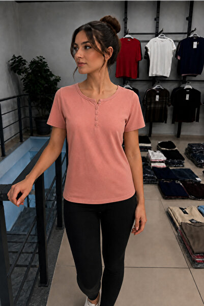 QYA Clothing تي شيرت أساسي واسع المقاس مصنوع من القطن بنسبة 100%