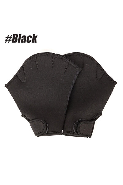 Choice S Black 1Pair Aqua Gloves Webbed Paddle Swim Gloves Fitness Water Aero...