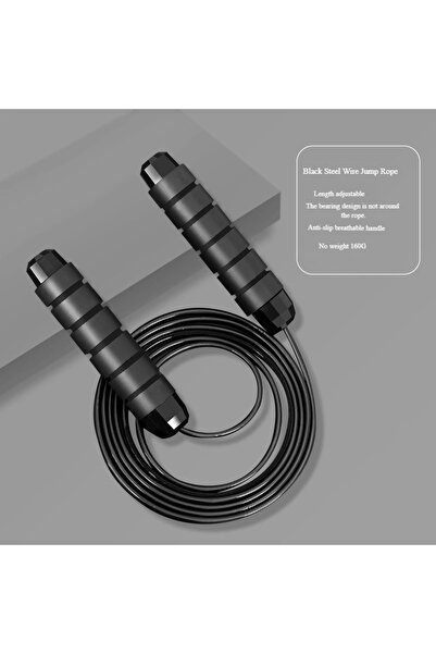 choice2 black Jump Rope Fitness Exercise Adjustable Length Bearings Professio...