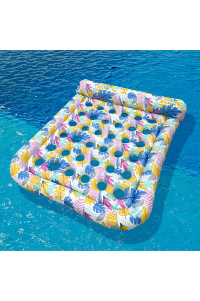 Choice green 1 pc portable water floating bed with a double hole float, suita...