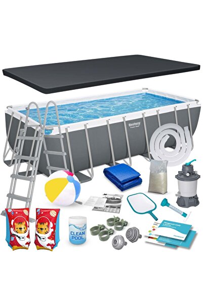 BESTWAY Piscină de grădină cu cadru 488x244x122 cm 18in1 56671N
