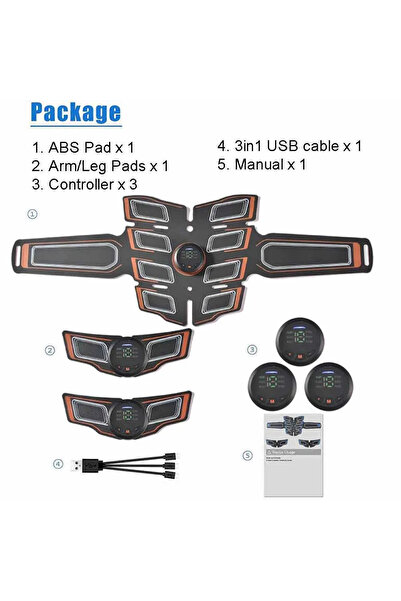 Choice حزام تدريب إلكتروني محمول قابل لإعادة الشحن عبر USB، جهاز تدريب عضلات ...