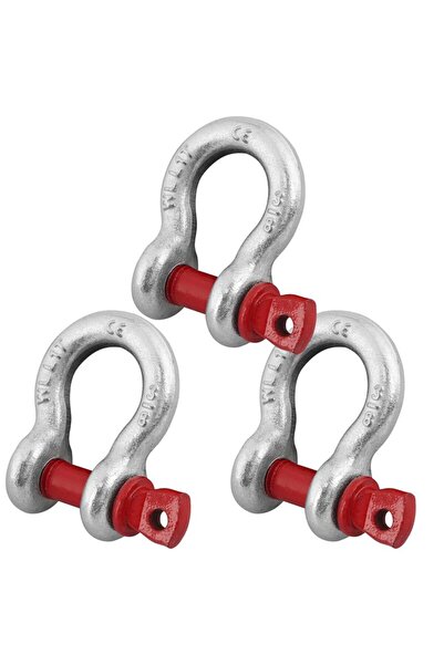 Choice 3PCS 3 Pack 3/8'' D-Ring Anchor Shackles, Heavy Duty Galvanized Steel ...