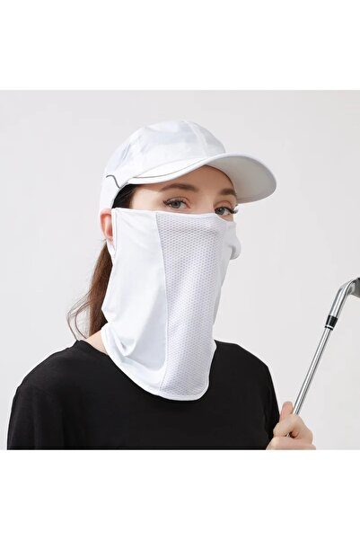 Choice white Breathable Golf Face Mask UV Protection Sunscreen Neck Gaiter wi...
