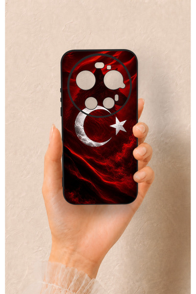 Vip Case Xiaomi Mi 17 Ultra Uyumlu Kurt Türk Bayrağı Desenli Silikon Kılıf