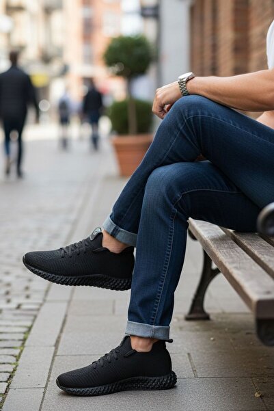 SHOUGO Comfortable, Lightweight, Non-Sweating Men's Knitwear Walking Sports Shoes