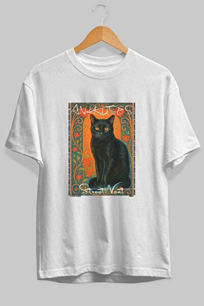 Ankhises T-shirt  "For the Love of Cats " με στάμπα γάτας στο μπροστινό μέρος...