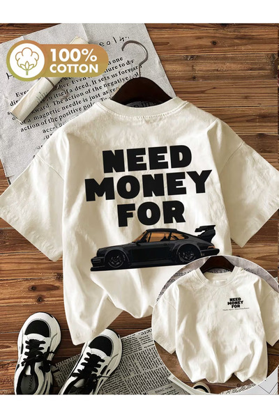 Touz Moda Trebam novac za Porsche detaljne prevelike unisex majice