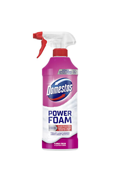 Domestos Solutie de curatare baie Power Foam Spray, Floral Burst, 435 ml, Spu...