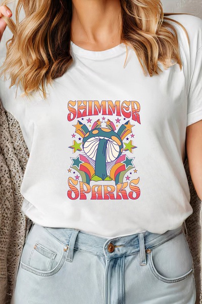 Sarah's Boutique Women's T-shirt – 100% cotton – Shimmer Sparks