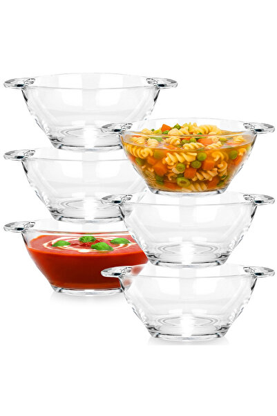 Orion Boluri de supă din sticlă 420 ml, Set de 6