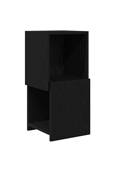vidaxl Dulap de colț Stejar Negru 30,5x30x65cm Lemn compozit