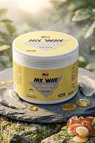 My Way Argan Yağı Bitki Özlü Yüz Kil Maskesi Nemlendirici Etkili 400ml - 650gr