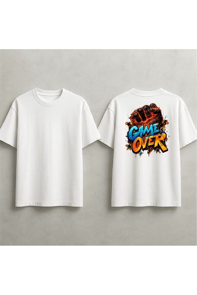 EFEVRA Game over Printed Oversized T-Shirt