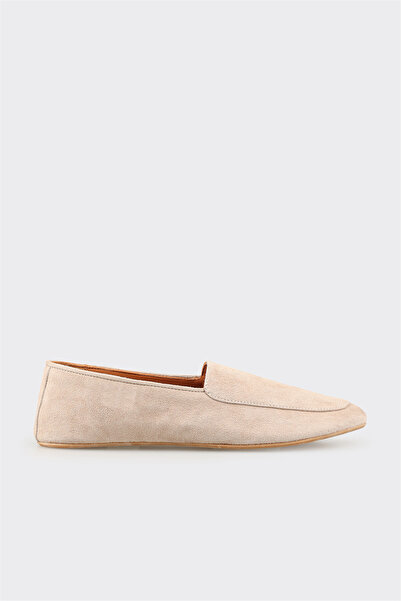 Elle Shoes Bej Deri Kadın Günlük Ayakkabı