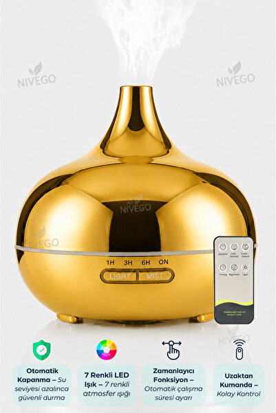 Nivego Nvg 550 ML Otomatik Hava Nemlendirici Buhar Makinesi Aroma Difüzörü Od...