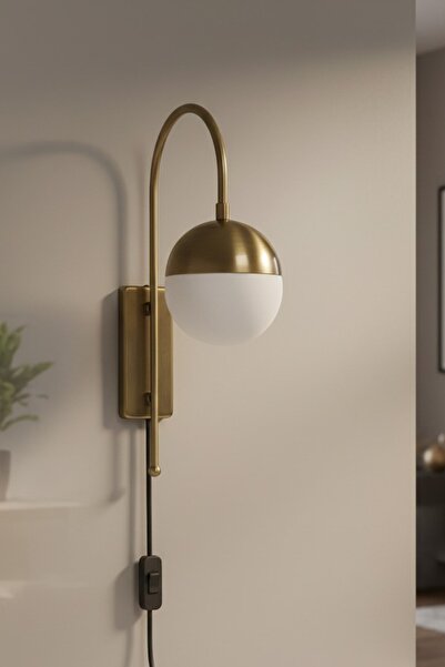Bamyum Luvro Antique Color Plug-In Sconce Single Wall Lamp Living Room Hallwa...