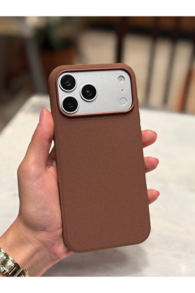 daystar İphone 17 Pro Max ile Uyumlu Gizli Magsafeli Premium Rose Tech Dokuma Telefon Kılıfı