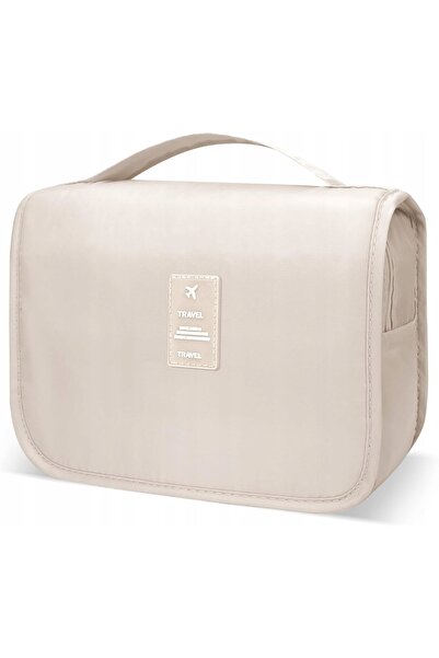 Korbi Geanta Cosmetica, Suspendare, Organizer, Plabil, Mare, 20x25 cm, XL, Bej