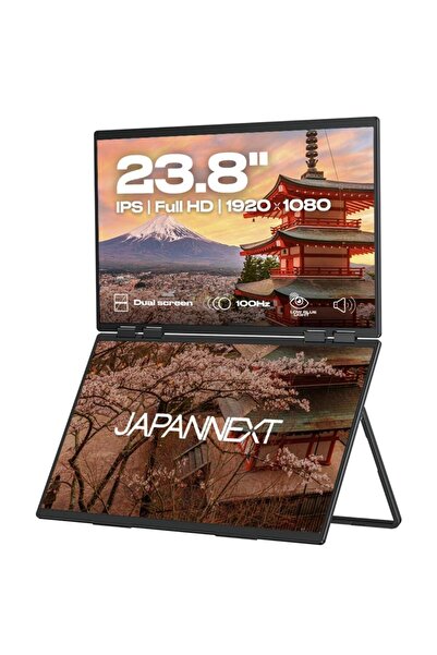 Japannext Monitor portabil LED IPS dual de 23.8 " JN-DMD-IPS238F-C4, Full HD,...