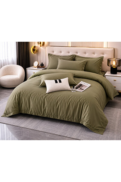 MEİSO Set 4 Piese 240x260 cm - Lenjerie de Pat Premium MĚISO din Bumbac Satin...