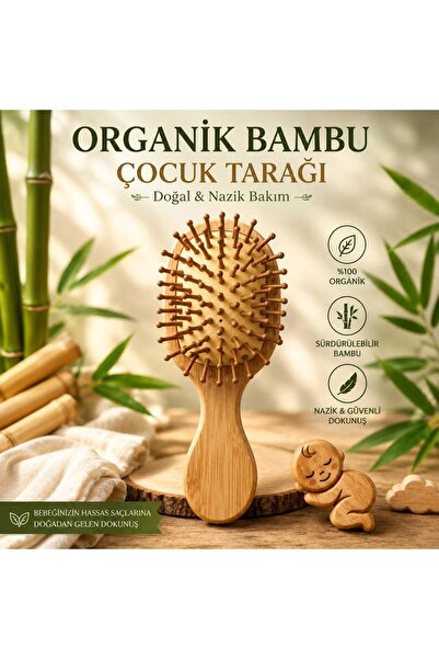 PİRAYE AKSESUAR Bambu Çoçuk Tarağı • Doğal Bambu Çoçuk Tarağı • Çocuk Tarağı