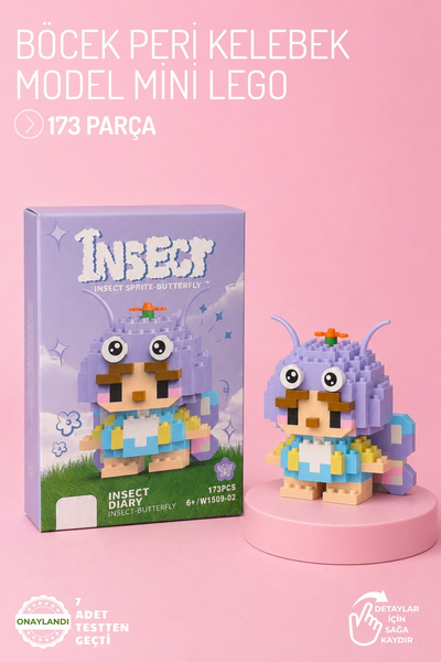 Nandy Home Böcek Perisi Kelebek Model Karakter Figürü 3D Yapı Oyuncakları - 1...