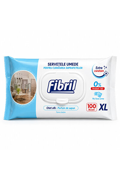 Fibril Servetele Umede pentru Curatarea Suprafetelor, Otet Alb si Parfum de S...