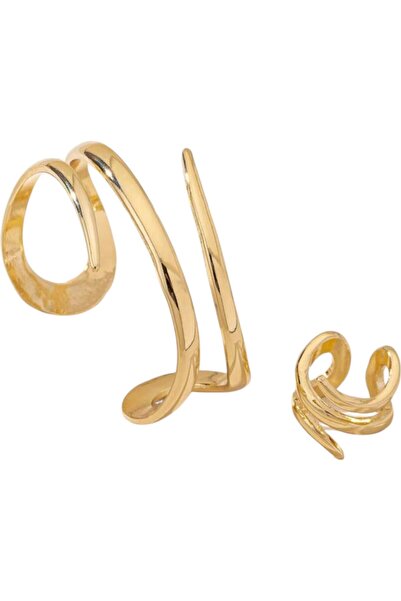 OEM Set inel si bratara, auriu, modern, piese reglabile