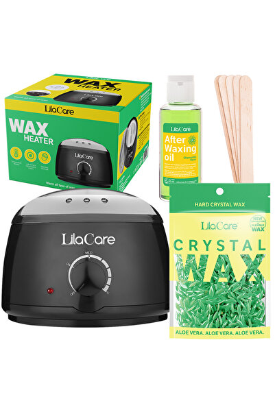 Lila Care Kit epilare ceara granule Aloe Vera cu aparat de epilat cu ceara, u...