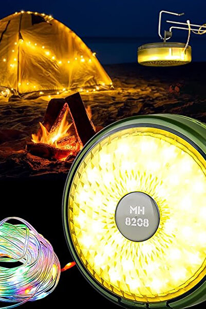 CİYU TİCARET Dekoratif Kamp Bahçe Balkon Aydınlatma 10 Metre Led Işık Kamp Ay...