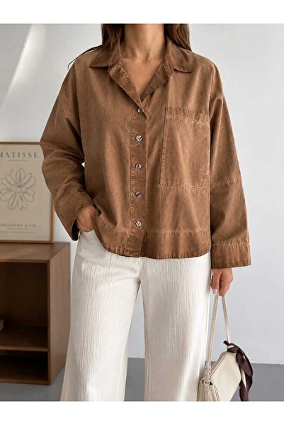 Benedetto New Season Washable Oversize Denim Look Women's Shirt