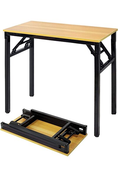 Generic Space-Saving Folding Study Desk (80x40cm) – Portable Computer & Lapto...