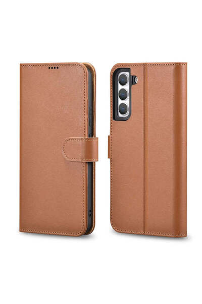 ICARER Husă Haitang AKSM05BN pentru Samsung Galaxy S22 + (S22 Plus), din piel...
